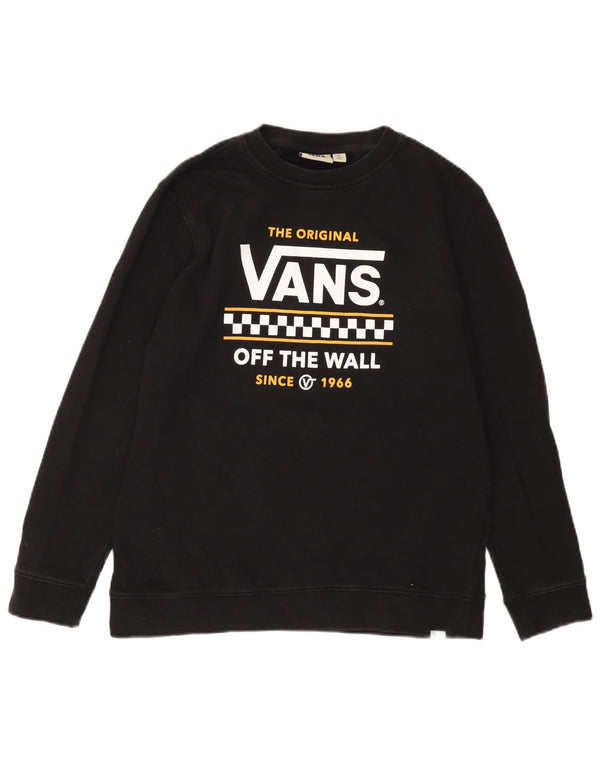 VANS Sudadera con gráfico Off The Wall para Mujer Jersey UK 40 XL Algodón Negro