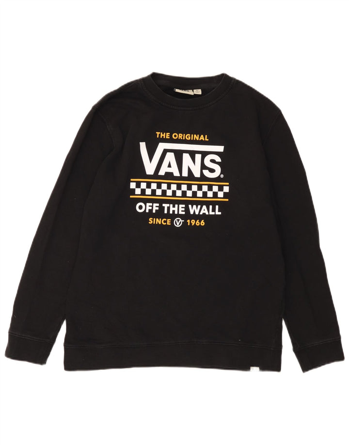 VANS Sudadera con gráfico Off The Wall para Mujer Jersey UK 40 XL Algodón Negro