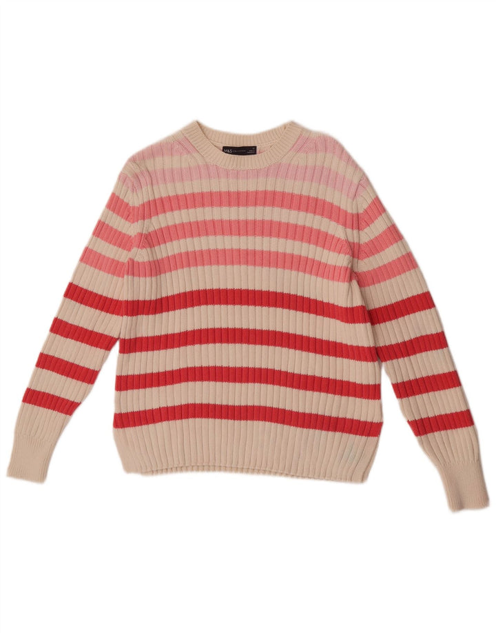 Marks & Spencer Jersey con cuello barco para mujer, talla 40, talla M, multicolor
