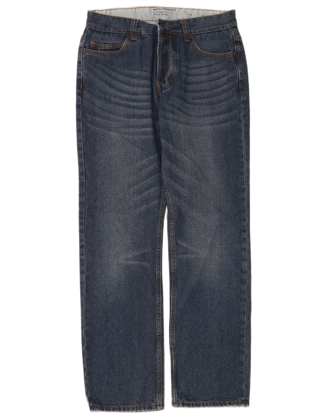 French Connection Vaqueros rectos regulares para hombre W32 L32 Algodón azul