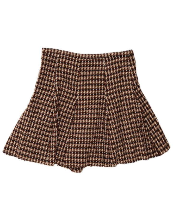 i Blues Shorts Cullotes para Mujer UK 8 Small W27 Brown Check Wool