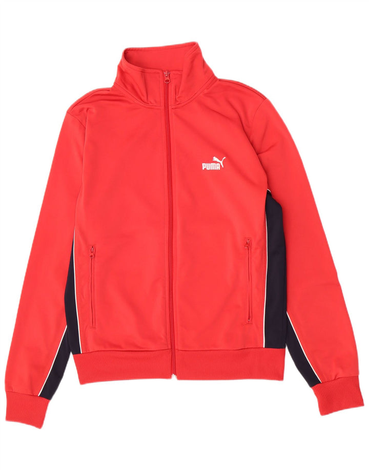 Puma Chaqueta de chándal para hombre con bloques de color rojo medio Poliéster