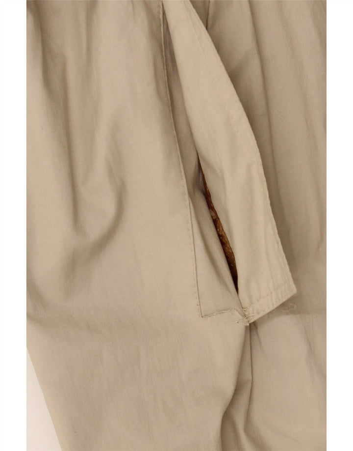 ST MICHAEL Womens Trench Coat UK 16 Large Beige Colourblock Cotton Vintage St Michael and Second-Hand St Michael from Messina Hembry 