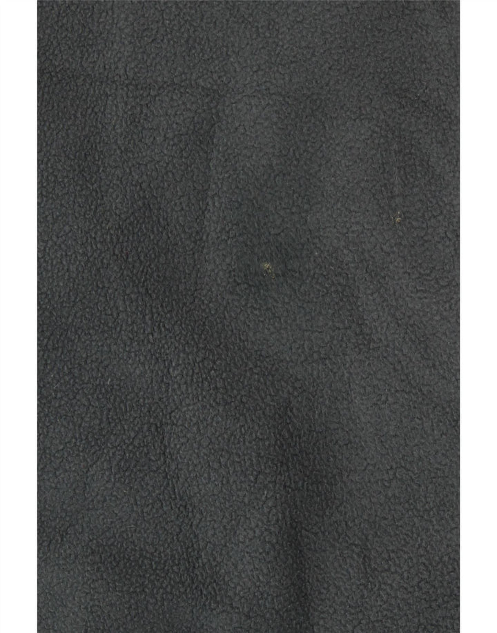 VINTAGE Jersey polar con cuello y botones para hombre XL Poliéster color block gris