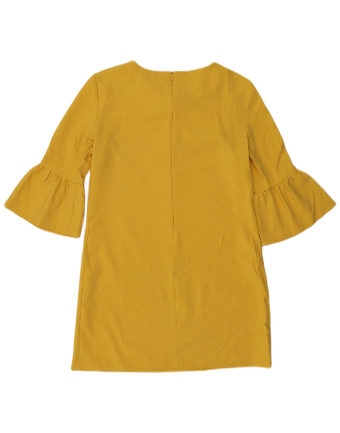 Zara Vestido recto de manga 3/4 para mujer UK 44 Amarillo mediano