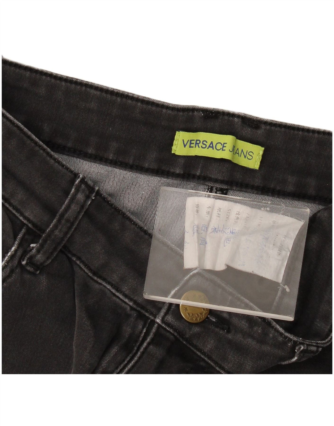 Versace Vaqueros Slim W28 L29 Gris Mujer