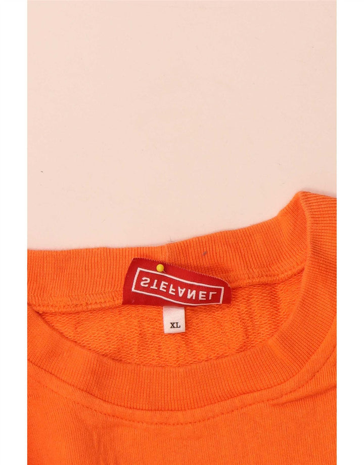 Stefanel Sudadera Gráfica para Hombre Jersey XL Naranja