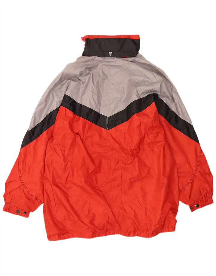 Master Chaqueta De Chándal Con Capucha Para Hombre Nylon Rojo Mediano Color Block