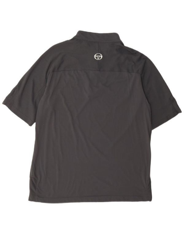 Sergio Tacchini Camiseta Hombre con Cuello Cremallera Top XL Gris