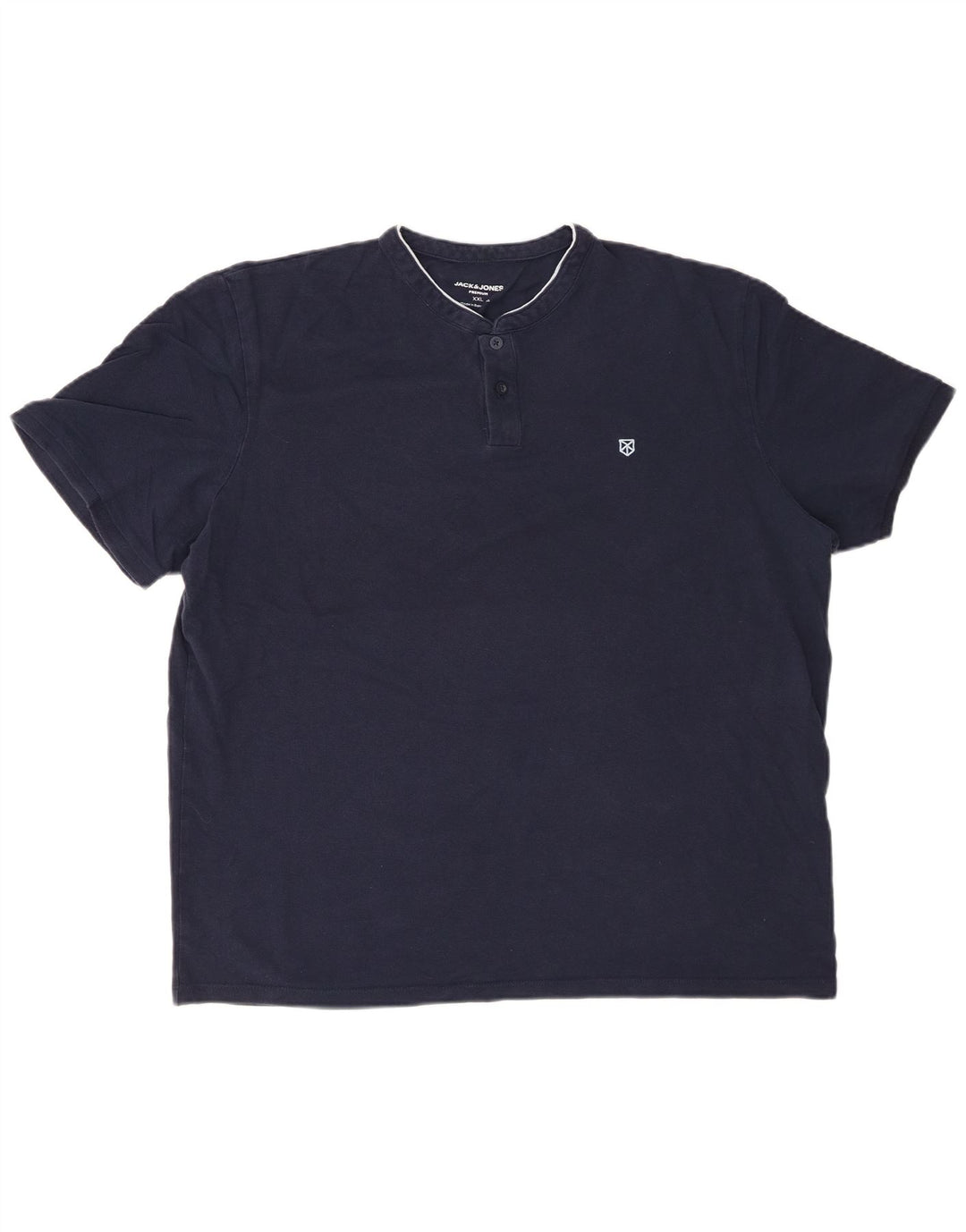 JACK & JONES Polo para hombre 2XL Azul marino Algodón