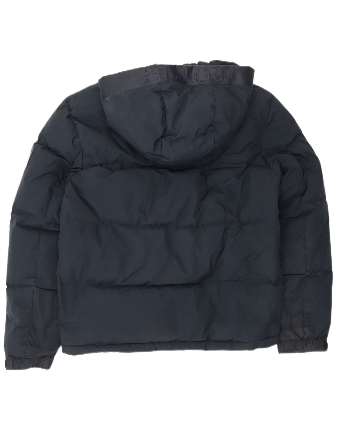 Tommy Hilfiger Chaqueta acolchada con capucha para hombre UK 38 Medium Azul marino Poliéster