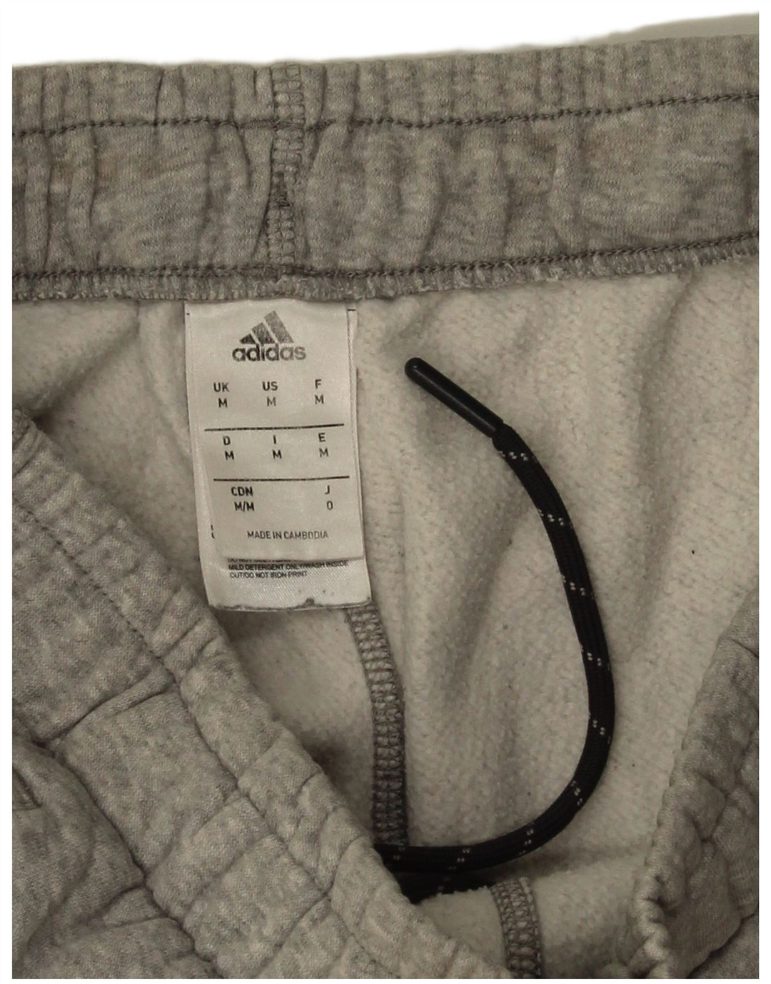 Adidas Hombre Pantalones De Chándal Joggers De Algodón Moteado Gris Medio