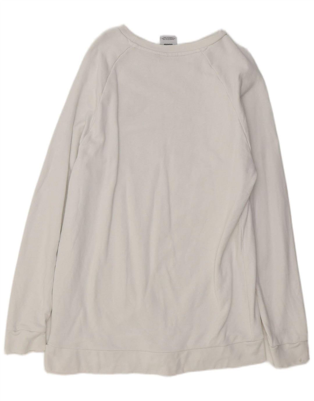 ADIDAS Hombre Sudadera Jumper Grande Algodón Blanco