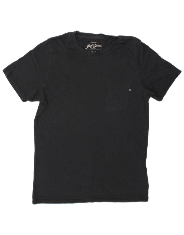 Jack & Jones Hombre Camiseta Top Small Negro Algodón