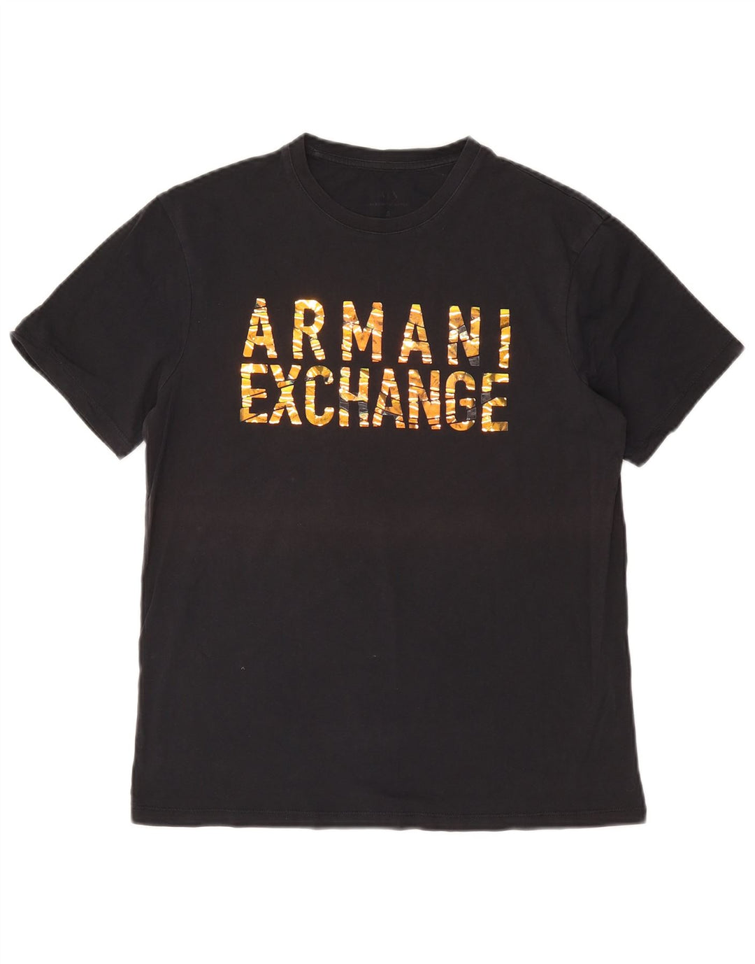 Armani Exchange - Camiseta gráfica para hombre, talla pequeña, color negro
