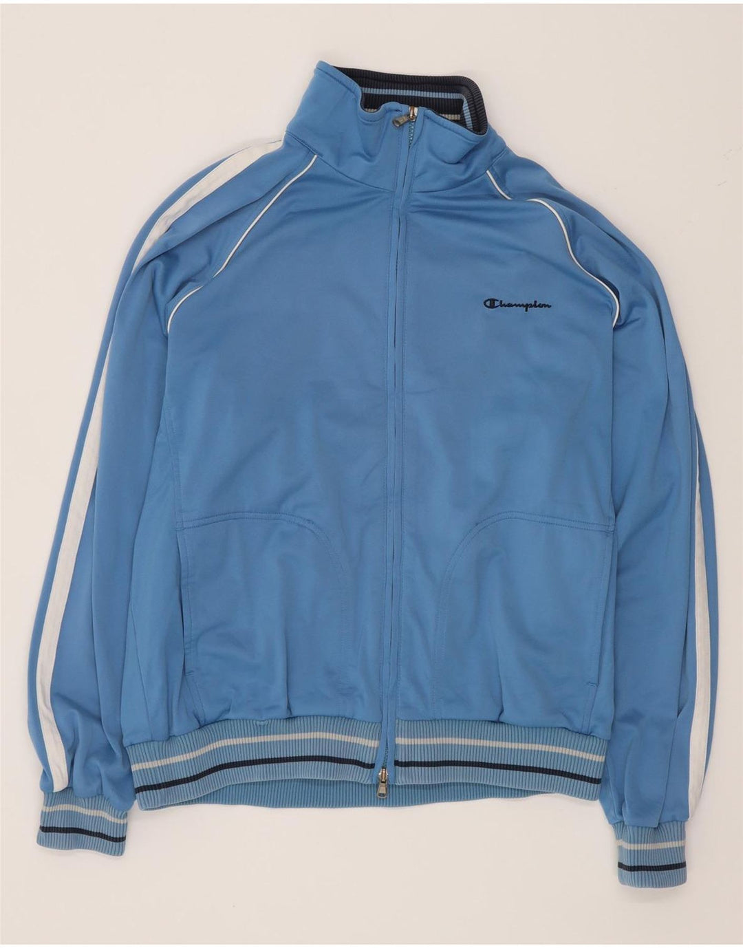 Champion Chaqueta De Chándal Para Hombre Poliéster Color Block Azul Medio