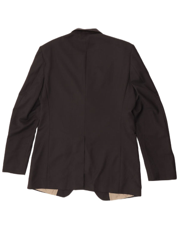 Marks & Spencer Chaqueta tipo blazer ajustada con 3 botones para hombre UK 40 Medium Black