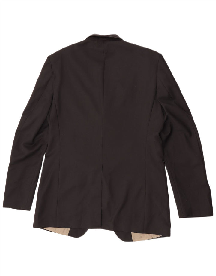 Marks & Spencer Chaqueta tipo blazer ajustada con 3 botones para hombre UK 40 Medium Black