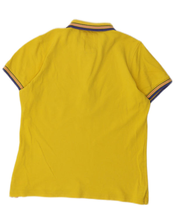 Refrigue Polo para mujer UK 44 Grande Algodón amarillo