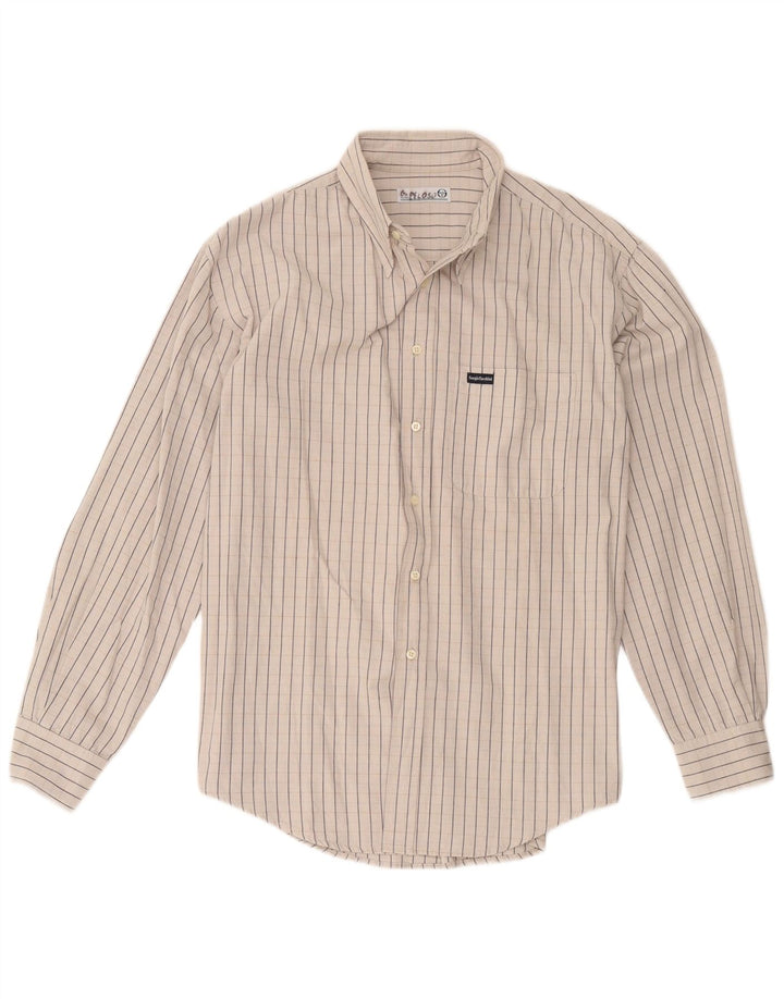Camisa Hombre Sergio Tacchini Algodón Rayas Gris Medio