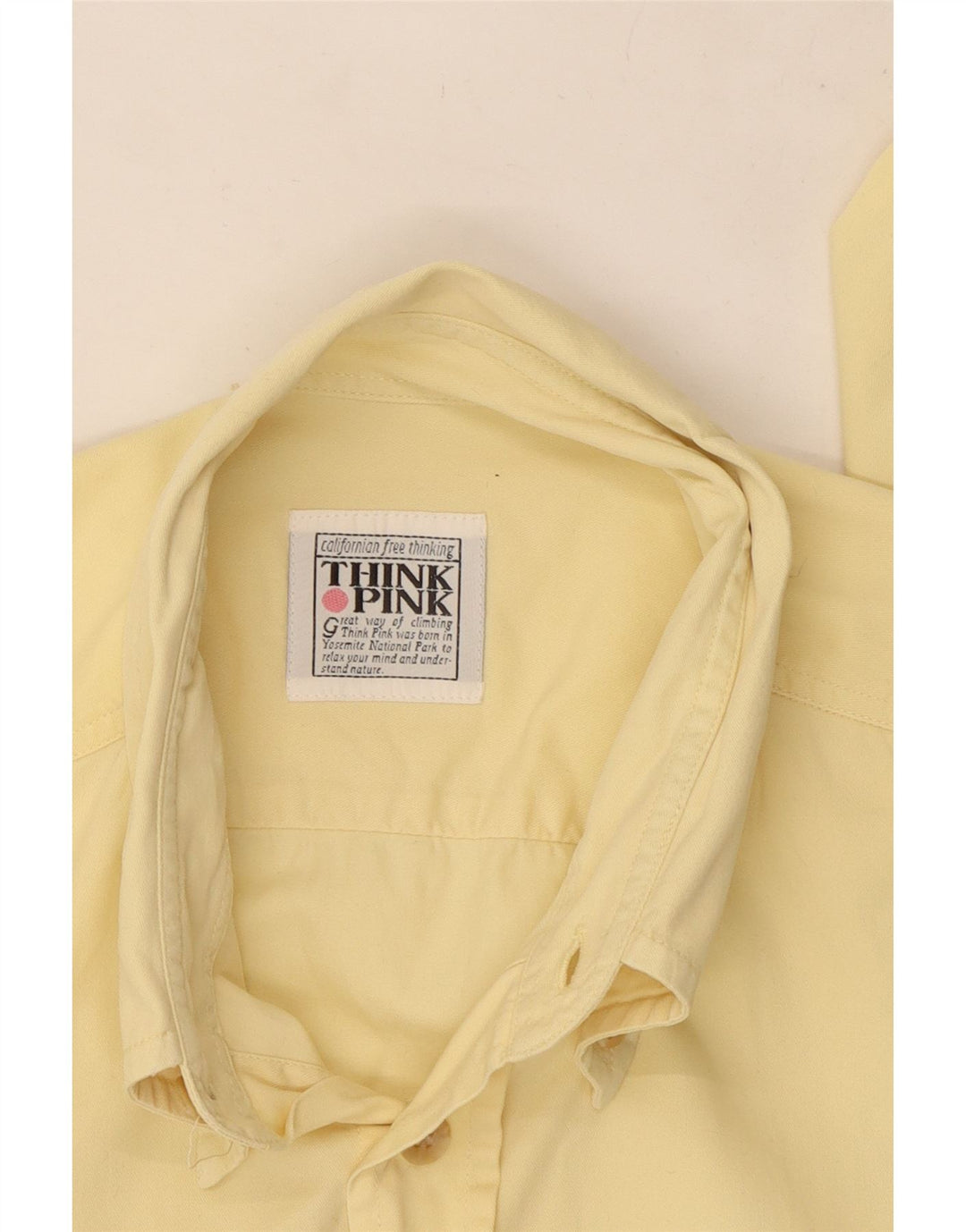 Camisa Think Pink para hombre, talla grande, amarilla