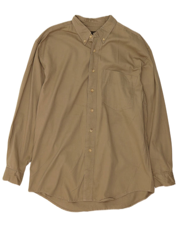 EDDIE BAUER Camisa Hombre Algodón Beige Medio