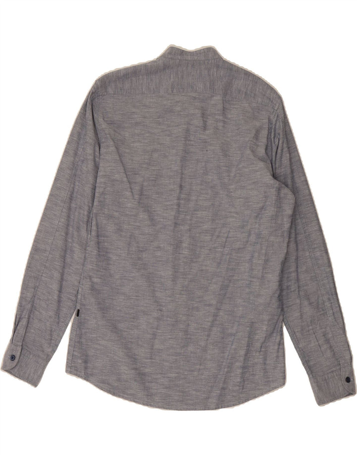 HUGO BOSS Mens Regular Fit Shirt Medium Navy Blue Flecked Vintage Hugo Boss and Second-Hand Hugo Boss from Messina Hembry 
