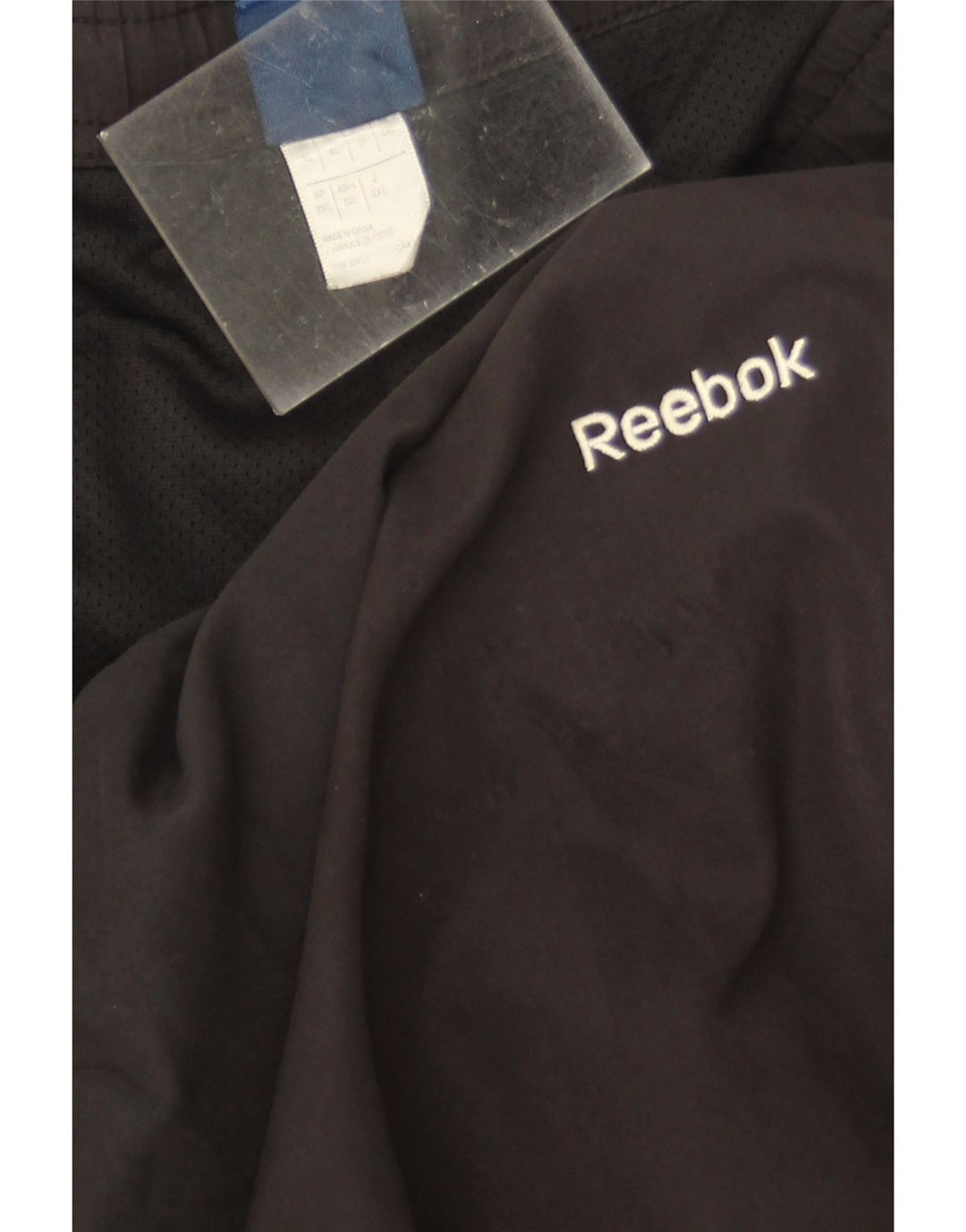 Reebok Pantalón Chándal Hombre XL Negro Colorblock Poliéster