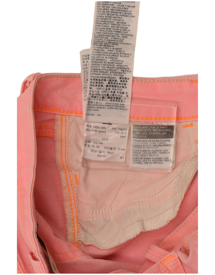 LEVI'S Jeans ajustados con legging corto para mujer W29 L25 Algodón rosa