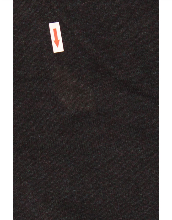 Marks & Spencer - Jersey de cuello redondo para hombre, talla grande, lana negra