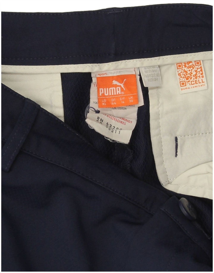 Puma Pantalones cortos chinos para niño 13-14 años W30 Azul marino Poliéster