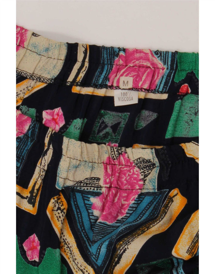 Falda plisada vintage para mujer Mediana W34 Viscosa patchwork multicolor