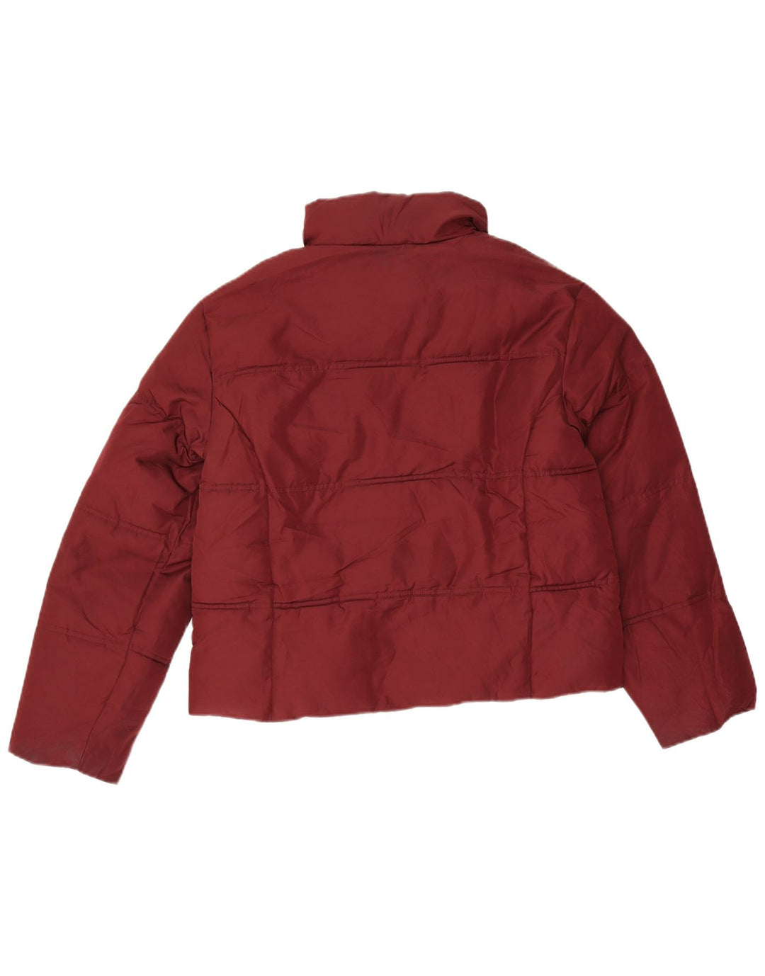Topshop Chaqueta acolchada de gran tamaño para mujer UK 6 XS Poliéster burdeos