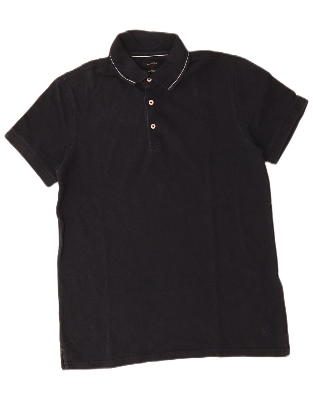 Polo Massimo Dutti Hombre Algodón Azul Marino Medio