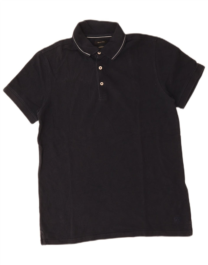 Polo Massimo Dutti Hombre Algodón Azul Marino Medio