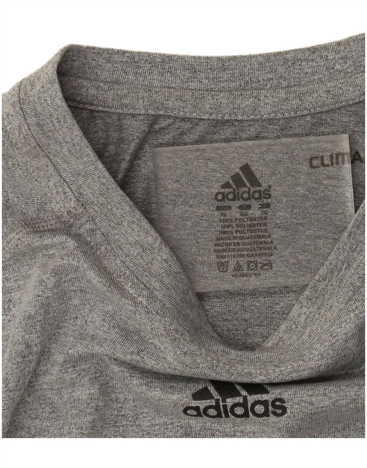 Adidas Mens Fairmont Graphic Top Manga Larga XL Gris Poliéster
