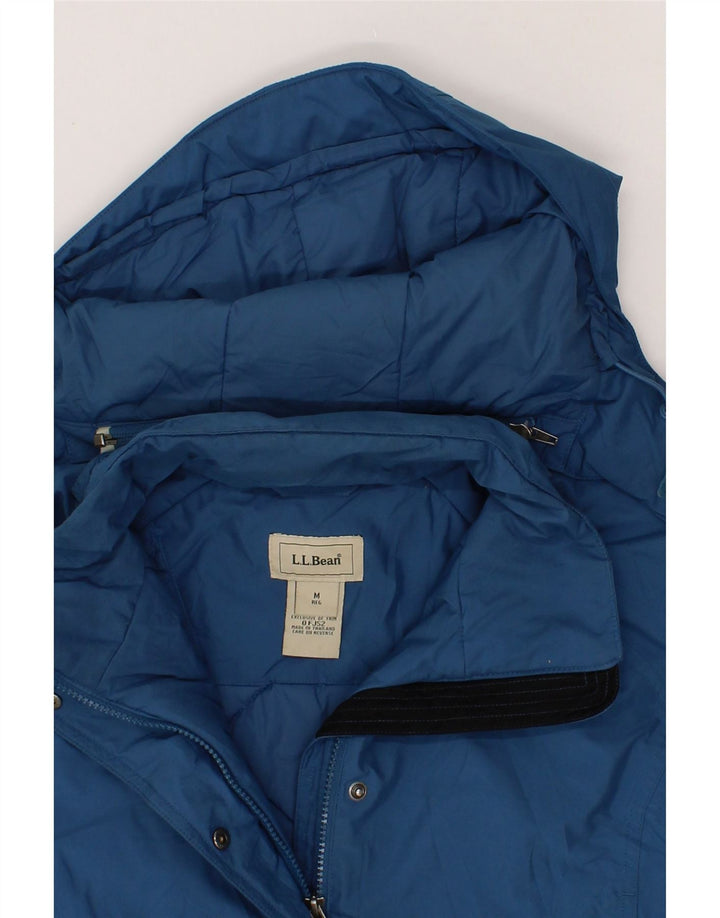 L.L.BEAN Mens Hooded Windbreaker Jacket UK 38 Medium Blue Polyester Vintage L.L.Bean and Second-Hand L.L.Bean from Messina Hembry 