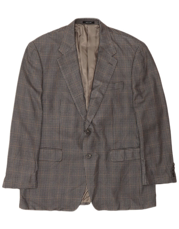 Chaps Chaqueta tipo blazer de 2 botones para hombre UK 42 XL Gris pata de gallo