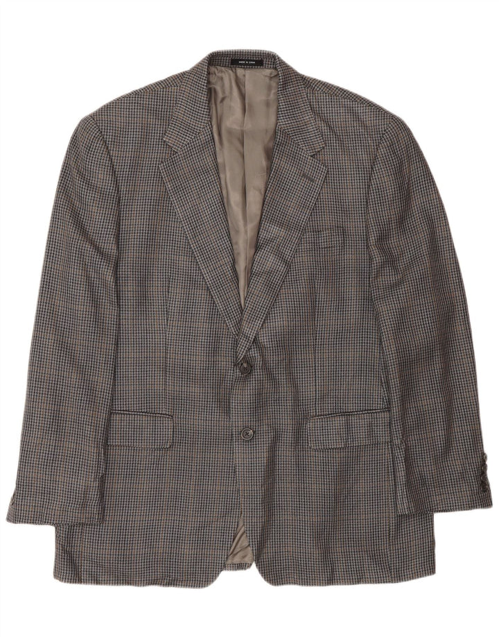 Chaps Chaqueta tipo blazer de 2 botones para hombre UK 42 XL Gris pata de gallo