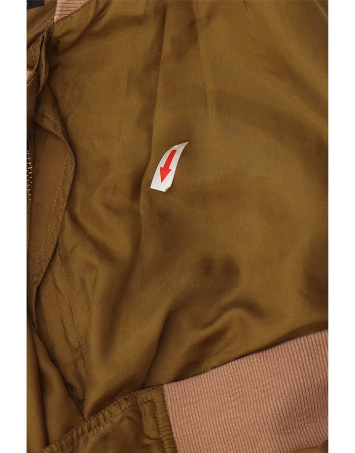 Van Zon Chaqueta Bomber para Hombre UK 40 Large Seda Color Caqui
