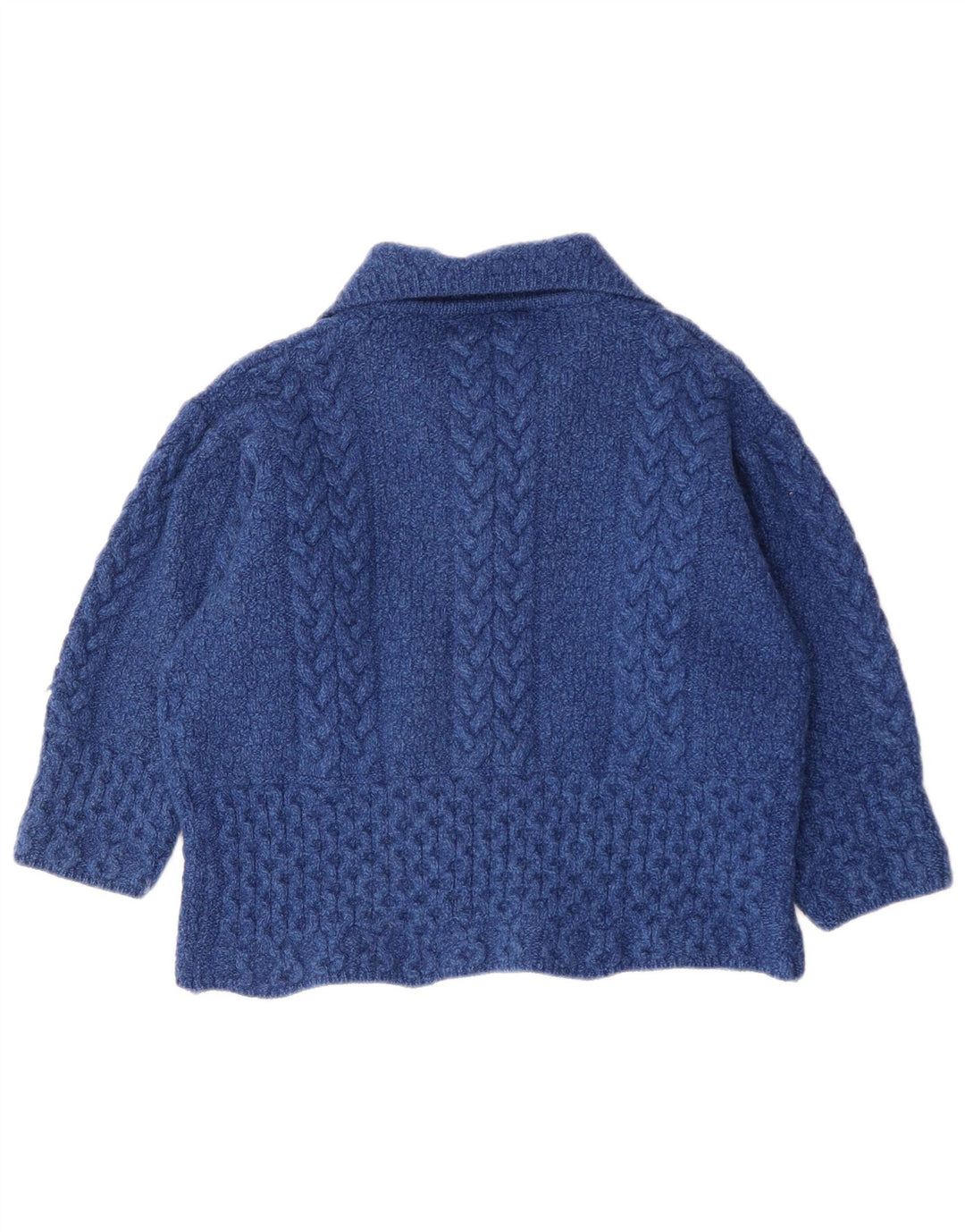 Blarney - Cárdigan para mujer, talla grande, lana merino azul, Reino Unido 16