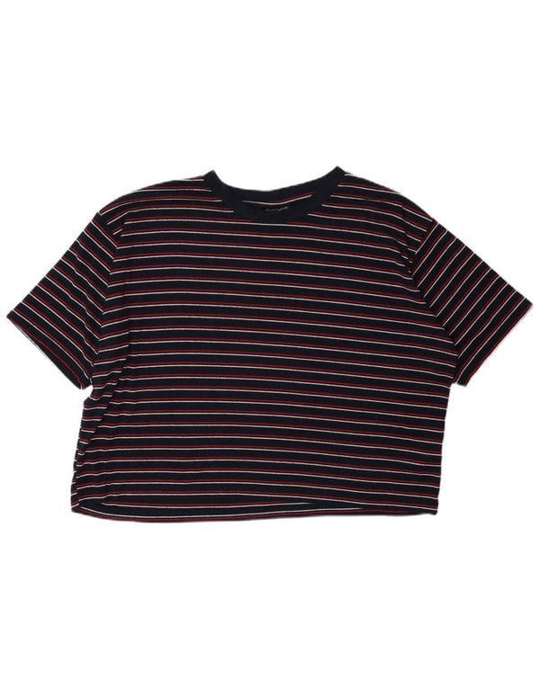 Topshop Camiseta extragrande para mujer UK 40 Large Azul marino a rayas
