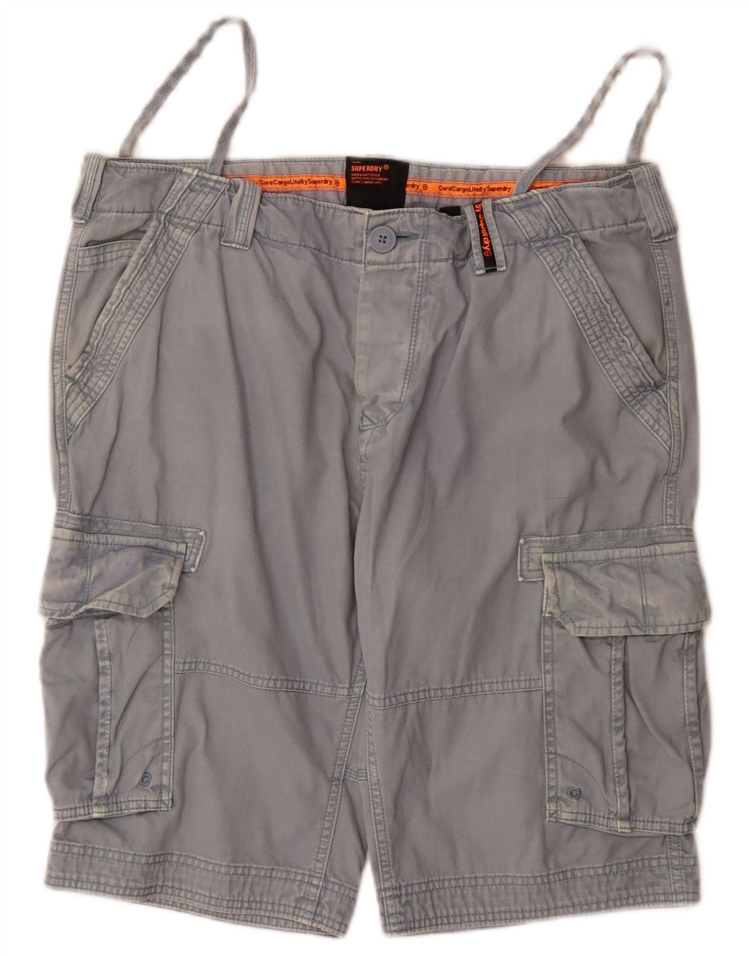 Superdry Shorts Cargo Para Hombre W36 Algodón Azul Grande