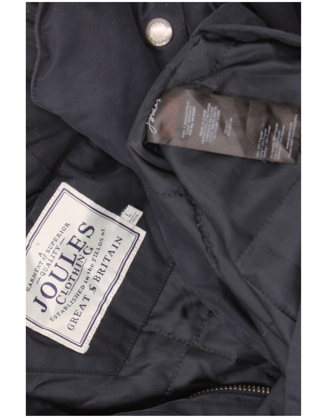 Joules Chaqueta utilitaria con capucha para hombre UK 40 Large Poliéster azul marino