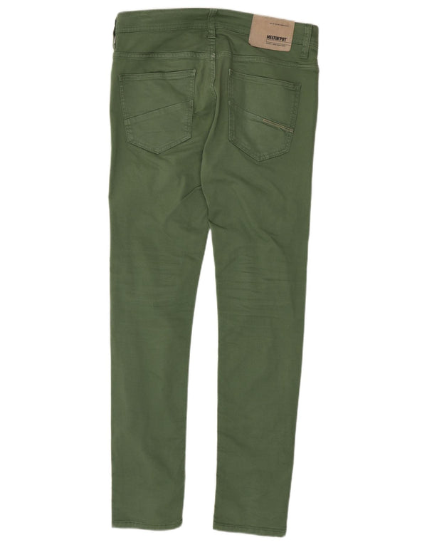 Meltin' Pot Pantalones informales ajustados para mujer W33 L34 Algodón verde