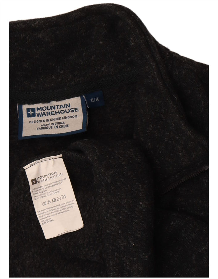 Mountain Warehouse Sudadera con Cuello Y Cremallera para Hombre Jersey XL Negro Moteado