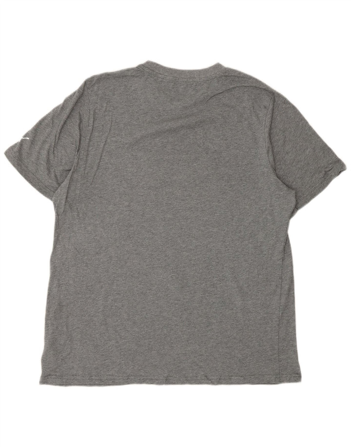 PUMA Camiseta gráfica para hombre Top grande de algodón gris