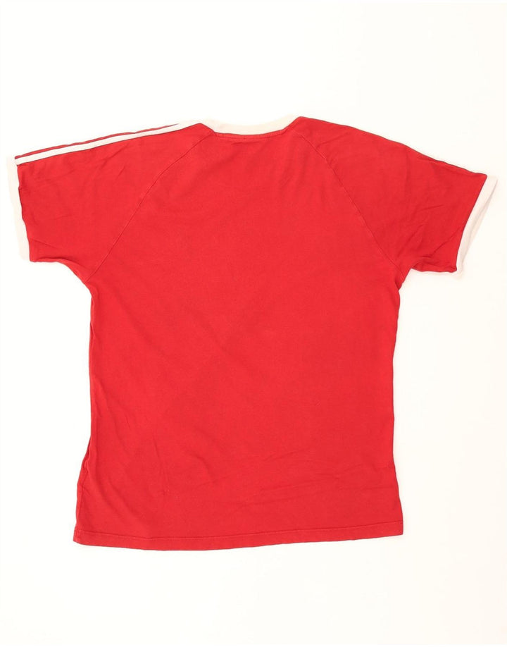 ADIDAS Camiseta Hombre Top Grande Algodón Rojo