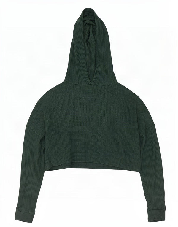 Top corto con capucha de gran tamaño para mujer Topshop UK 46 Viscosa verde grande