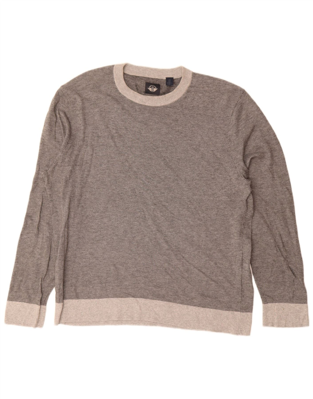Dockers Suéter De Cuello Redondo Para Hombre Grande Gris Moteado